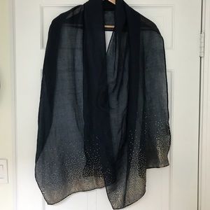 Navy Blue and Gold Scarf